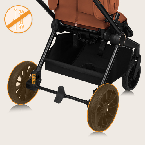 Lionelo Mika Plus 3w1 Brown Rust — Wózek wielofunkcyjny